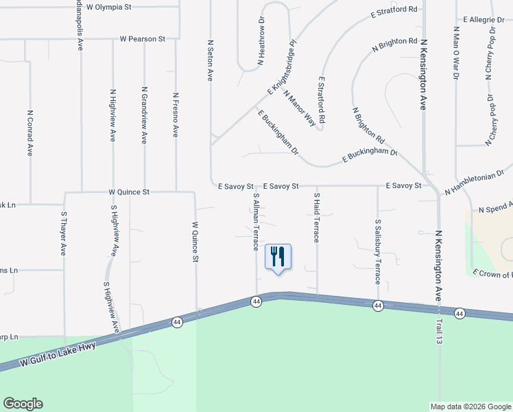 map of restaurants, bars, coffee shops, grocery stores, and more near 25 South Allman Terrace in Lecanto