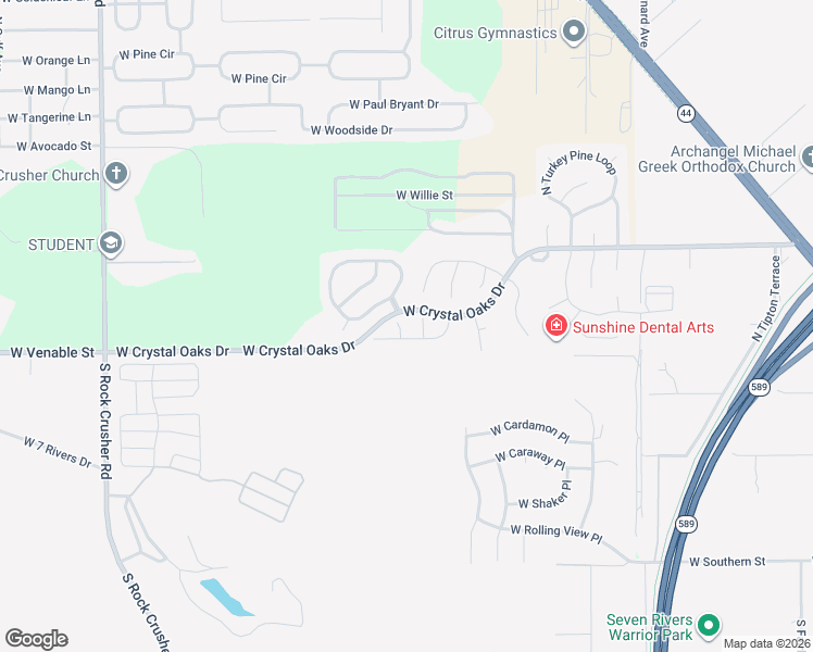 map of restaurants, bars, coffee shops, grocery stores, and more near 5578 West Dayflower Path in Lecanto