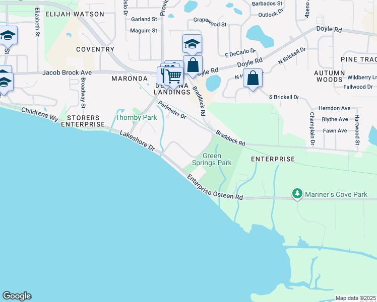 map of restaurants, bars, coffee shops, grocery stores, and more near 120 Hibiscus Woods Court in Deltona