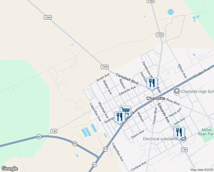 map of restaurants, bars, coffee shops, grocery stores, and more near 55 Barnes Avenue in Charlotte