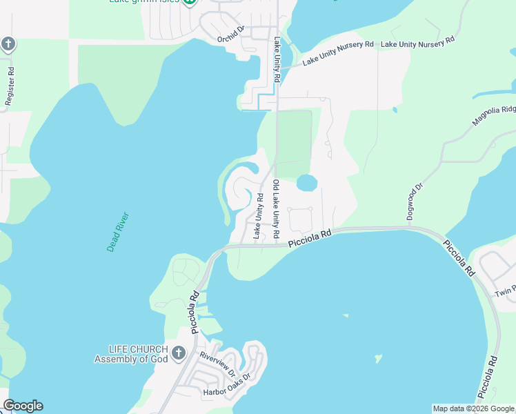 map of restaurants, bars, coffee shops, grocery stores, and more near 35322 Lake Unity Road in Fruitland Park