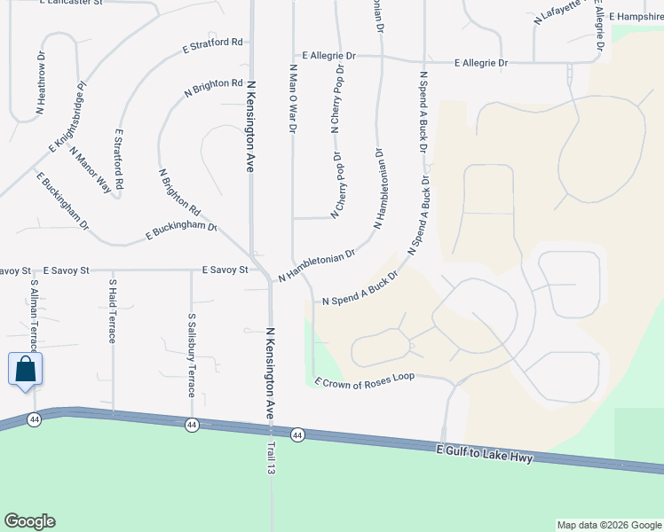 map of restaurants, bars, coffee shops, grocery stores, and more near 127 North Hambletonian Drive in Inverness