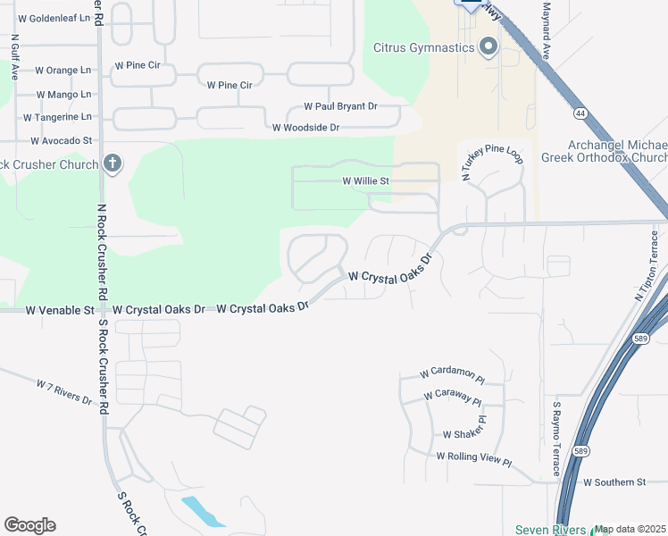 map of restaurants, bars, coffee shops, grocery stores, and more near 5749 West Hunters Ridge Circle in Lecanto