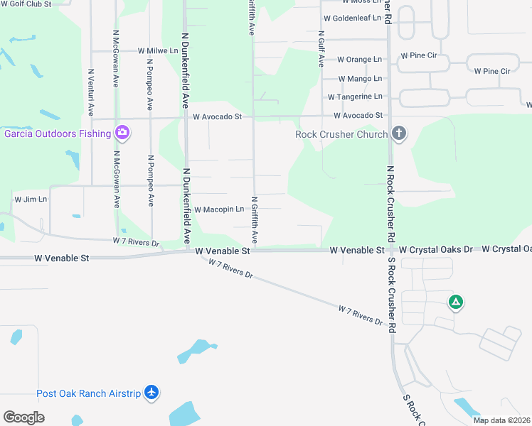 map of restaurants, bars, coffee shops, grocery stores, and more near 139 North Griffith Avenue in Crystal River