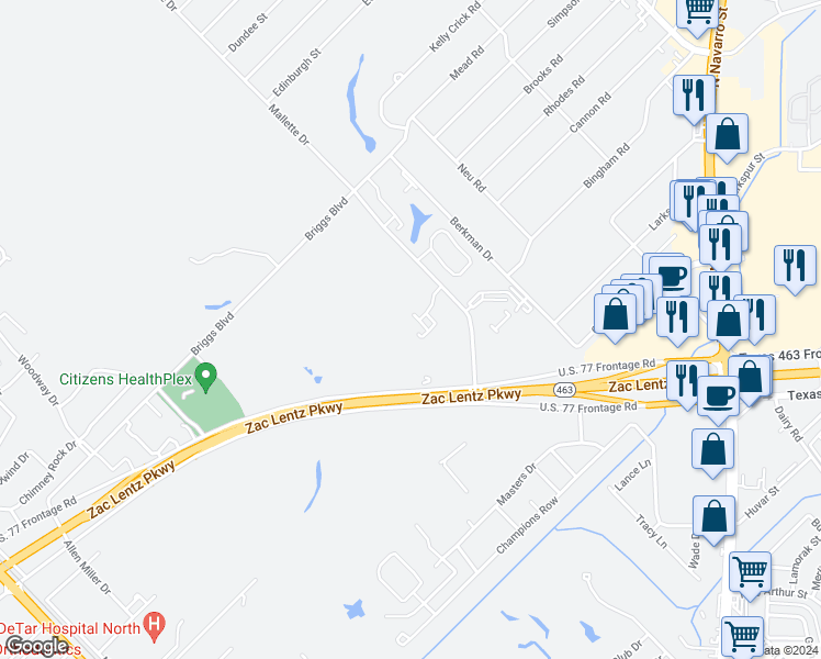 map of restaurants, bars, coffee shops, grocery stores, and more near 1005 Mallette Drive in Victoria