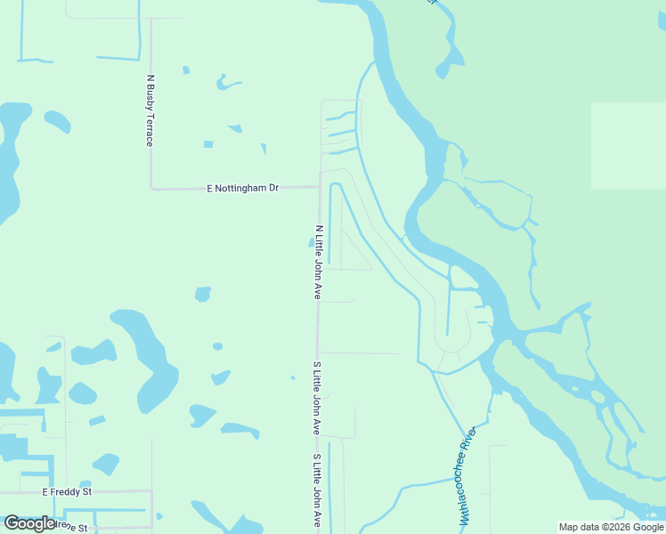 map of restaurants, bars, coffee shops, grocery stores, and more near 244 North Little John Avenue in Inverness