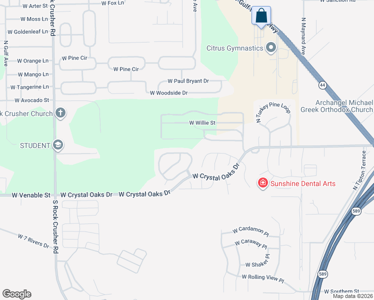 map of restaurants, bars, coffee shops, grocery stores, and more near 5553 West Hunters Ridge Circle in Lecanto