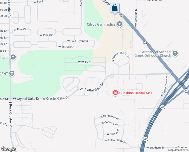 map of restaurants, bars, coffee shops, grocery stores, and more near 5401 West Heather Ridge Path in Lecanto