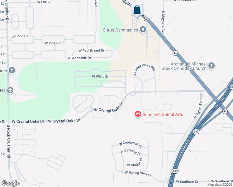 map of restaurants, bars, coffee shops, grocery stores, and more near 5401 West Heather Ridge Path in Lecanto