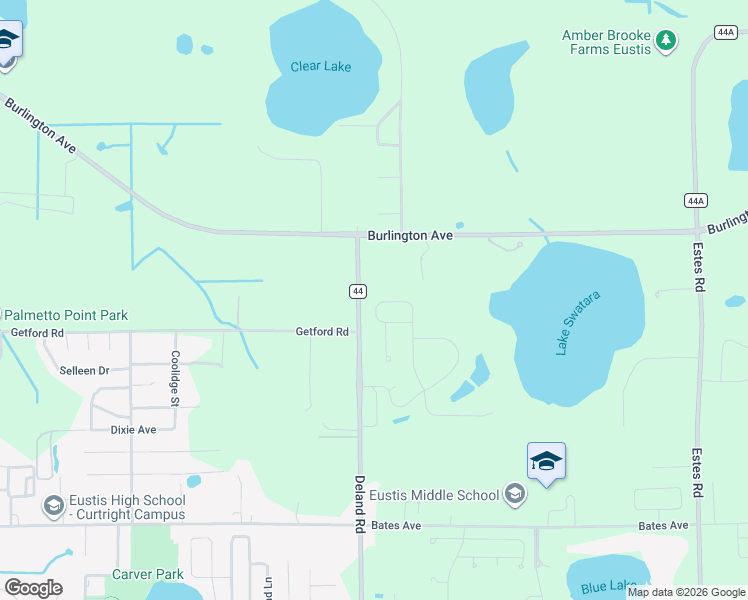map of restaurants, bars, coffee shops, grocery stores, and more near 1453 Osprey Ridge Drive in Eustis