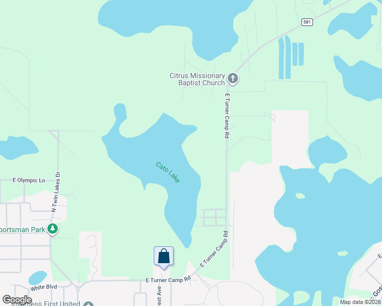 map of restaurants, bars, coffee shops, grocery stores, and more near 6661 East Turner Camp Road in Inverness