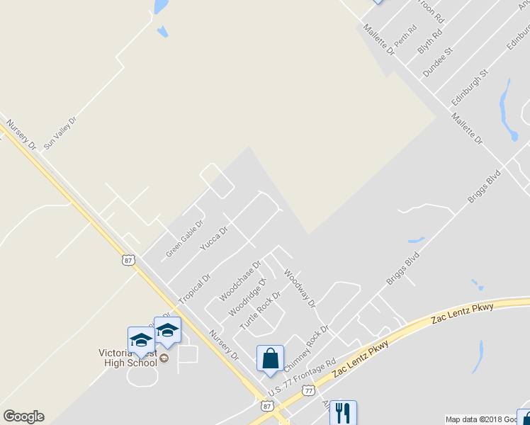 map of restaurants, bars, coffee shops, grocery stores, and more near 208 Tropical Drive in Victoria