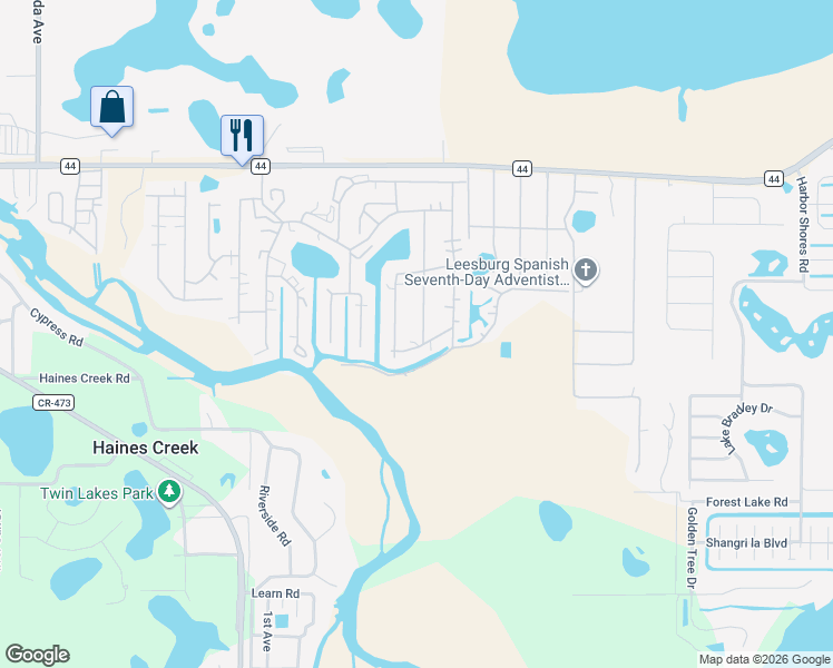 map of restaurants, bars, coffee shops, grocery stores, and more near 131 Crossways Drive in Leesburg