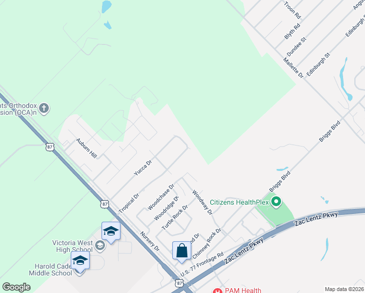 map of restaurants, bars, coffee shops, grocery stores, and more near 208 Tropical Drive in Victoria