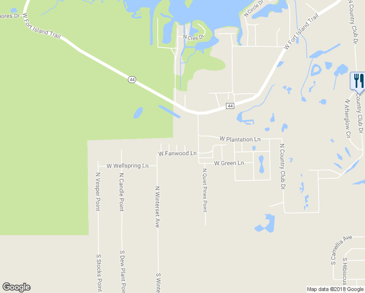 map of restaurants, bars, coffee shops, grocery stores, and more near 474 North Sams Point in Crystal River