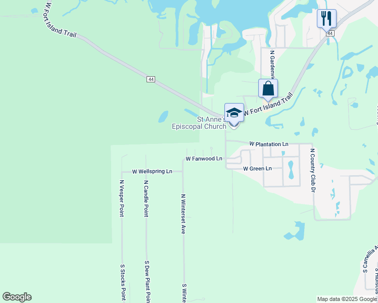 map of restaurants, bars, coffee shops, grocery stores, and more near 493 North Elmwood Point in Crystal River