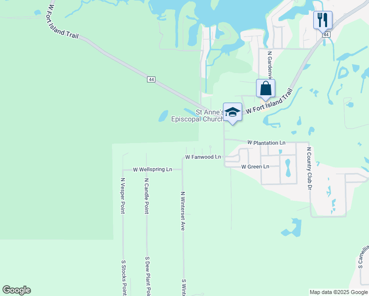 map of restaurants, bars, coffee shops, grocery stores, and more near 490 North Elmwood Point in Crystal River