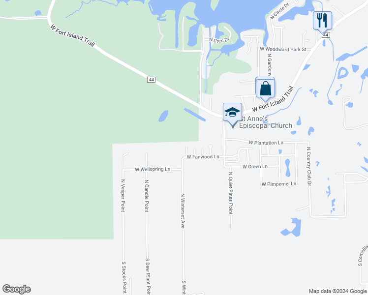 map of restaurants, bars, coffee shops, grocery stores, and more near 492 North Elmwood Point in Crystal River
