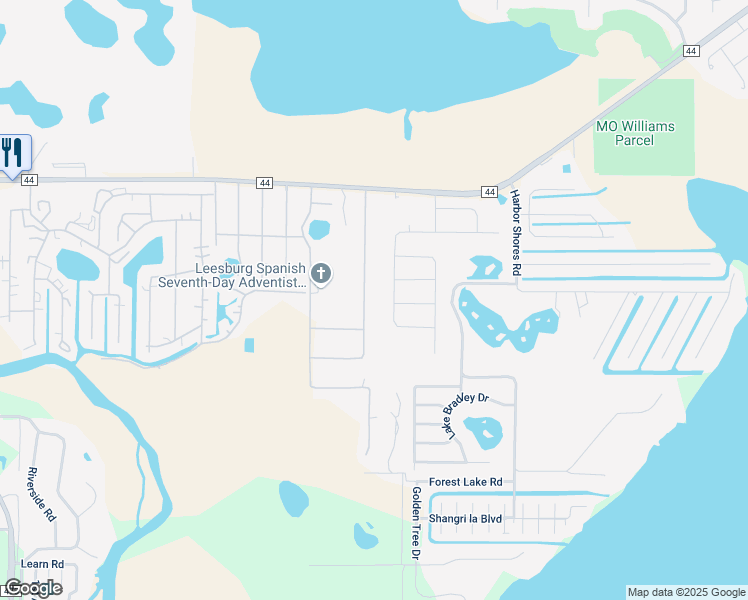 map of restaurants, bars, coffee shops, grocery stores, and more near 35638 Shelley Drive in Leesburg