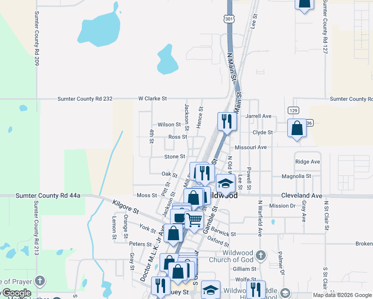map of restaurants, bars, coffee shops, grocery stores, and more near 605 Jackson Street in Wildwood