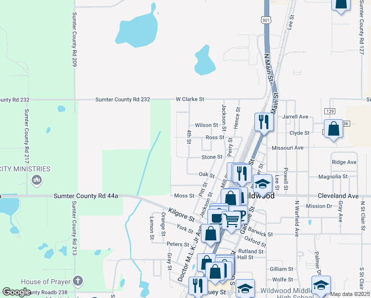 map of restaurants, bars, coffee shops, grocery stores, and more near 609 4th Street in Wildwood