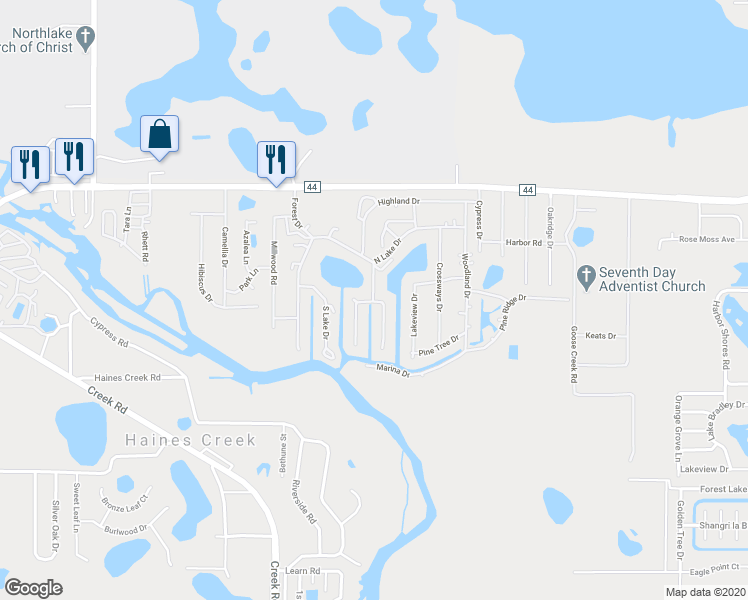 map of restaurants, bars, coffee shops, grocery stores, and more near 104 Sterling Way in Leesburg