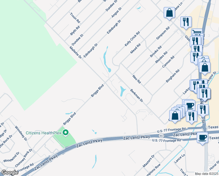 map of restaurants, bars, coffee shops, grocery stores, and more near 1301 Mallette Drive in Victoria