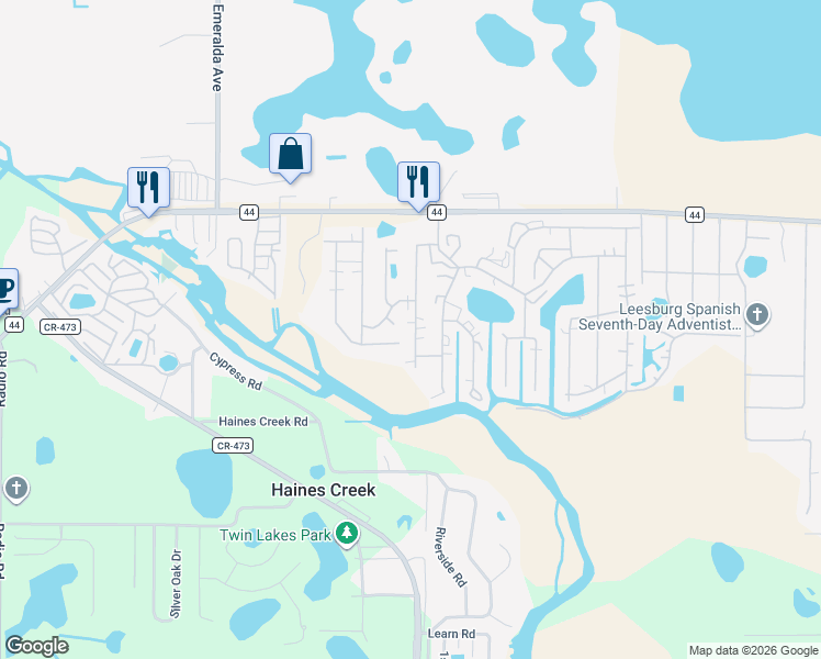 map of restaurants, bars, coffee shops, grocery stores, and more near 119 Millwood Road in Leesburg