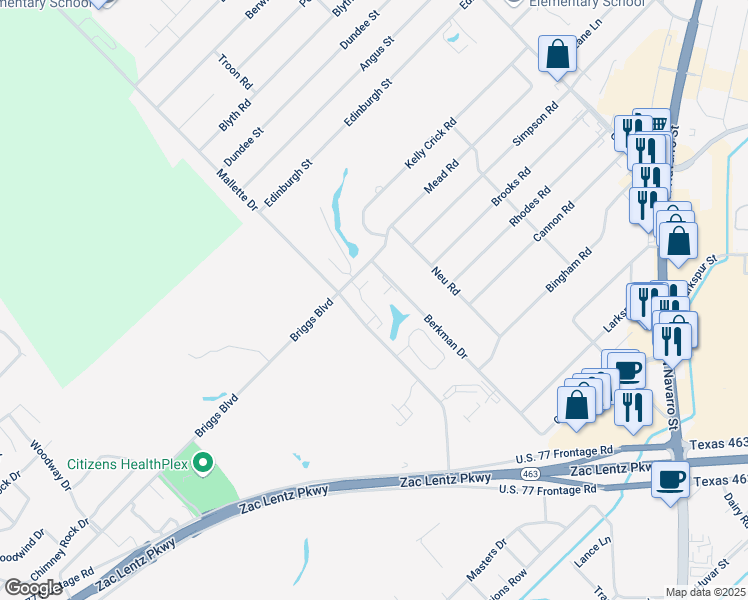 map of restaurants, bars, coffee shops, grocery stores, and more near 1202 Mallette Drive in Victoria