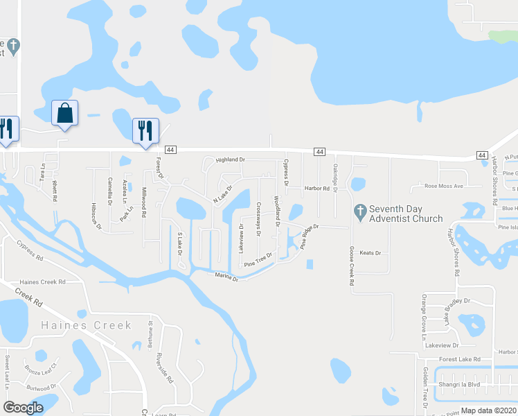 map of restaurants, bars, coffee shops, grocery stores, and more near 191 Crossways Drive in Leesburg