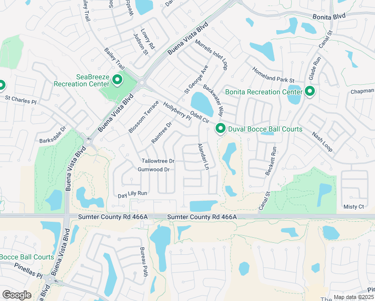 map of restaurants, bars, coffee shops, grocery stores, and more near 2676 English Ivy Circle in The Villages