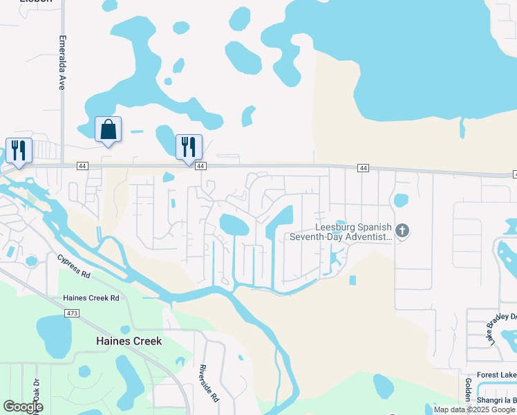 map of restaurants, bars, coffee shops, grocery stores, and more near 103 Spruce Lane in Leesburg