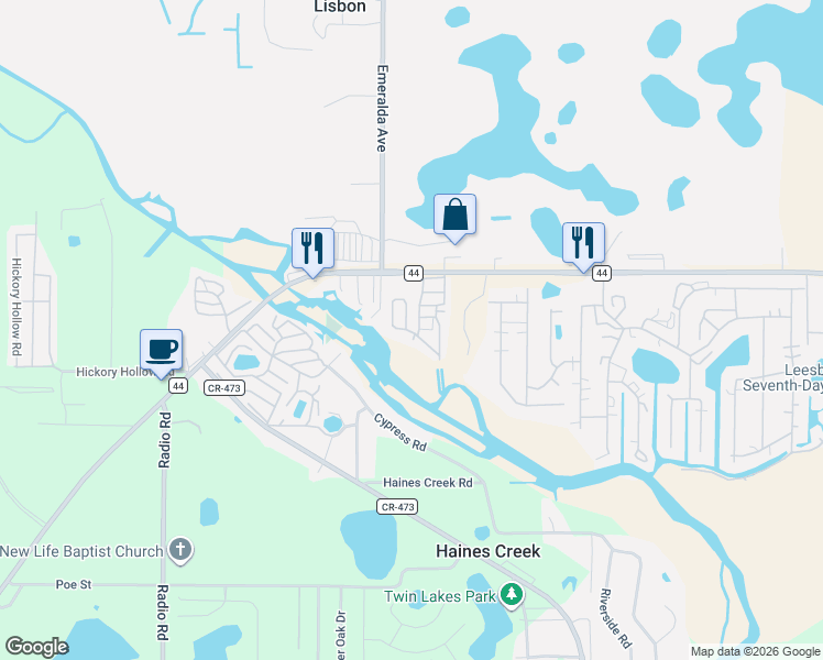 map of restaurants, bars, coffee shops, grocery stores, and more near 55 Plantation Road in Leesburg