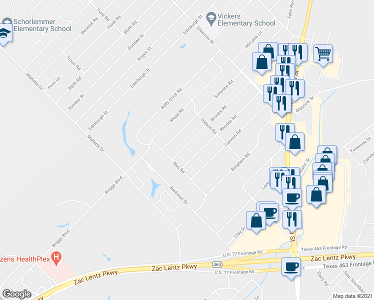 map of restaurants, bars, coffee shops, grocery stores, and more near 202 Brooks Road in Victoria