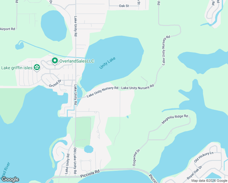 map of restaurants, bars, coffee shops, grocery stores, and more near 36030 Lake Unity Nursery Road in Fruitland Park