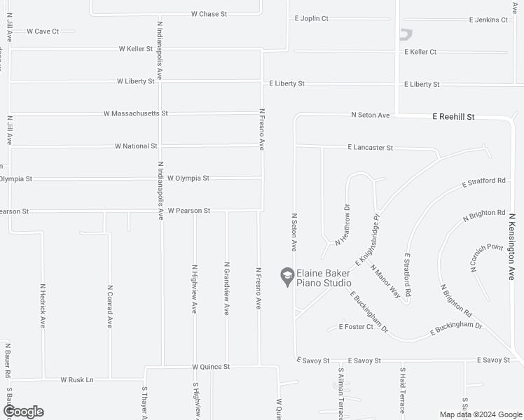 map of restaurants, bars, coffee shops, grocery stores, and more near 576 North Fresno Avenue in Citrus Hills