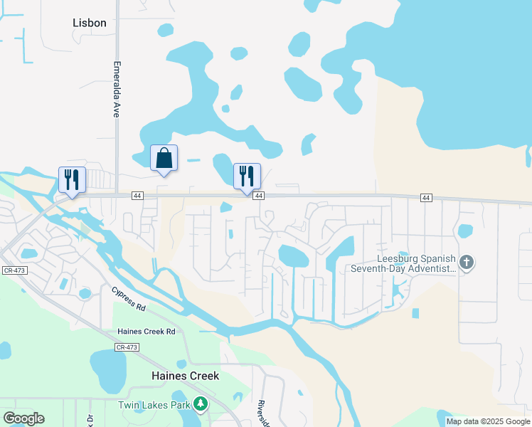 map of restaurants, bars, coffee shops, grocery stores, and more near 188 Forest Drive in Leesburg
