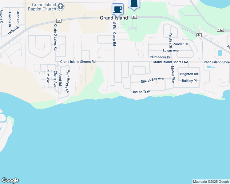 map of restaurants, bars, coffee shops, grocery stores, and more near 36001 South Fish Camp Road in Grand Island