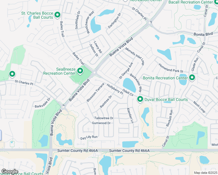map of restaurants, bars, coffee shops, grocery stores, and more near 1520 Hollyberry Place in The Villages