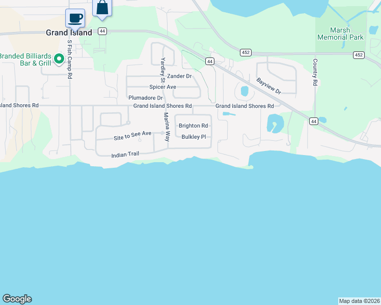 map of restaurants, bars, coffee shops, grocery stores, and more near 3110 Indian Trail in Eustis
