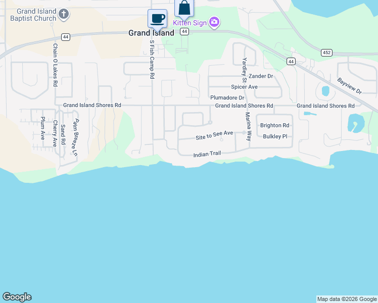 map of restaurants, bars, coffee shops, grocery stores, and more near 3329 Indian Trail in Eustis