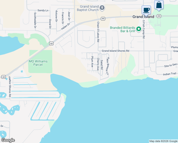 map of restaurants, bars, coffee shops, grocery stores, and more near 13195 Grape Avenue in Grand Island