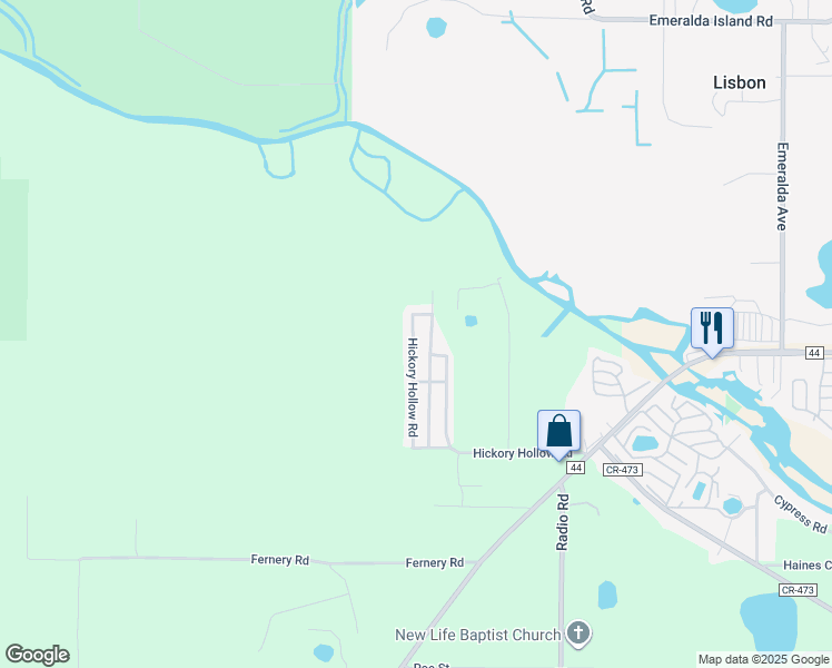 map of restaurants, bars, coffee shops, grocery stores, and more near 9705 Hickory Hollow Road in Leesburg