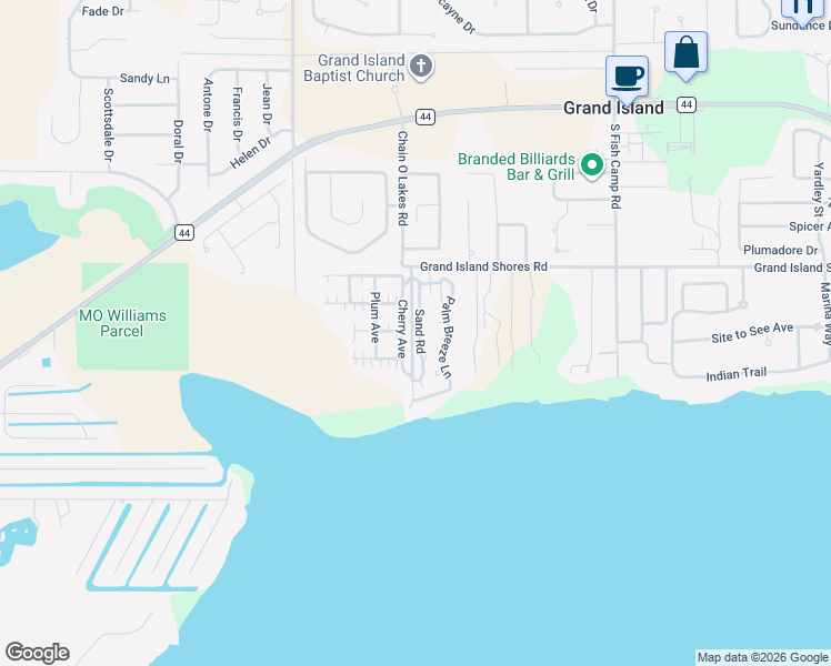 map of restaurants, bars, coffee shops, grocery stores, and more near 36026 Cherry Avenue in Grand Island