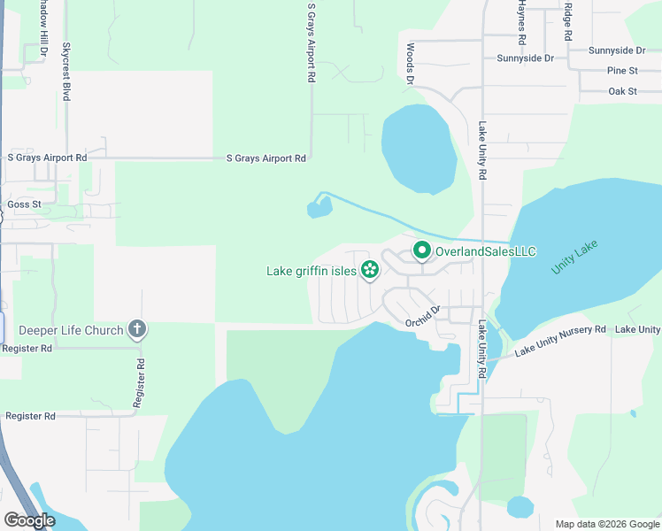 map of restaurants, bars, coffee shops, grocery stores, and more near 351 Camellia Drive in Fruitland Park