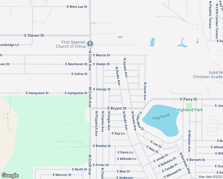 map of restaurants, bars, coffee shops, grocery stores, and more near 3076 East George Street in Inverness