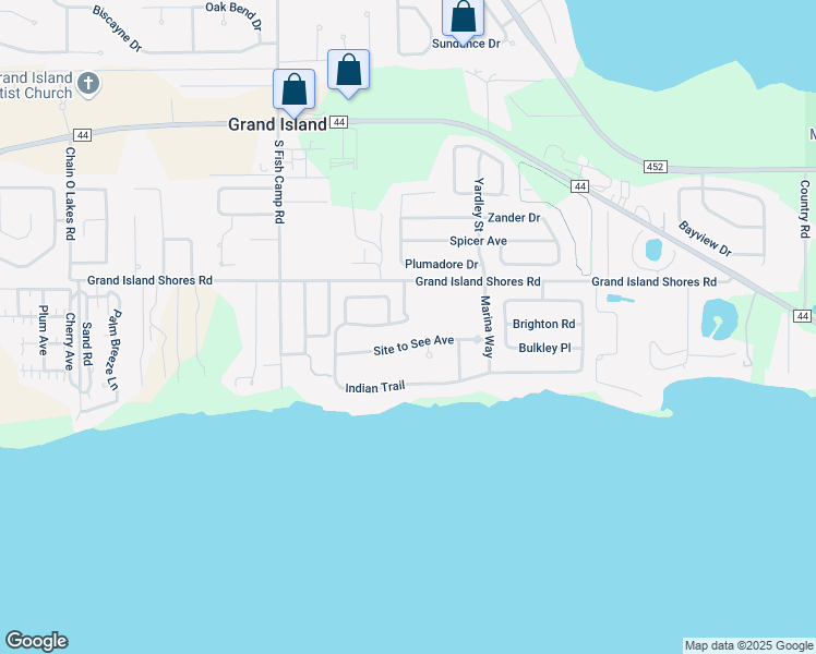 map of restaurants, bars, coffee shops, grocery stores, and more near 3533 Indian Trail in Eustis