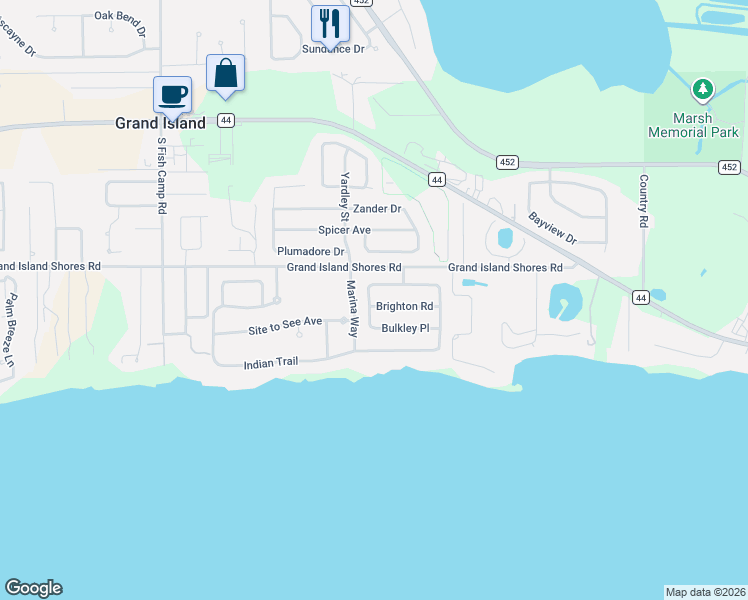 map of restaurants, bars, coffee shops, grocery stores, and more near 3151 Westgate Drive in Eustis