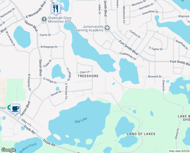 map of restaurants, bars, coffee shops, grocery stores, and more near 509 Golden Arm Road in Deltona
