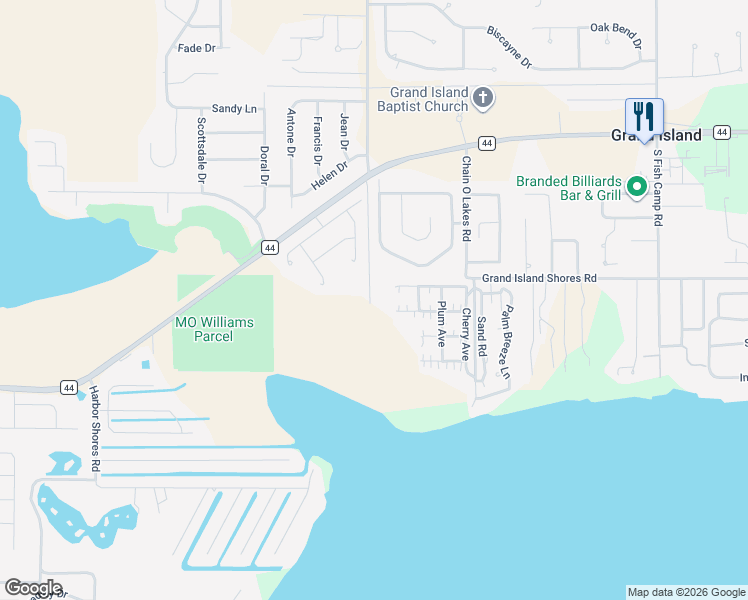 map of restaurants, bars, coffee shops, grocery stores, and more near 36140 Apiary Road in Grand Island